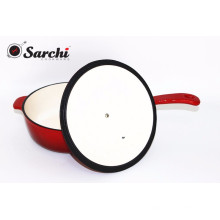 Gradient Cast iron enamel cookware saucepan with long handle